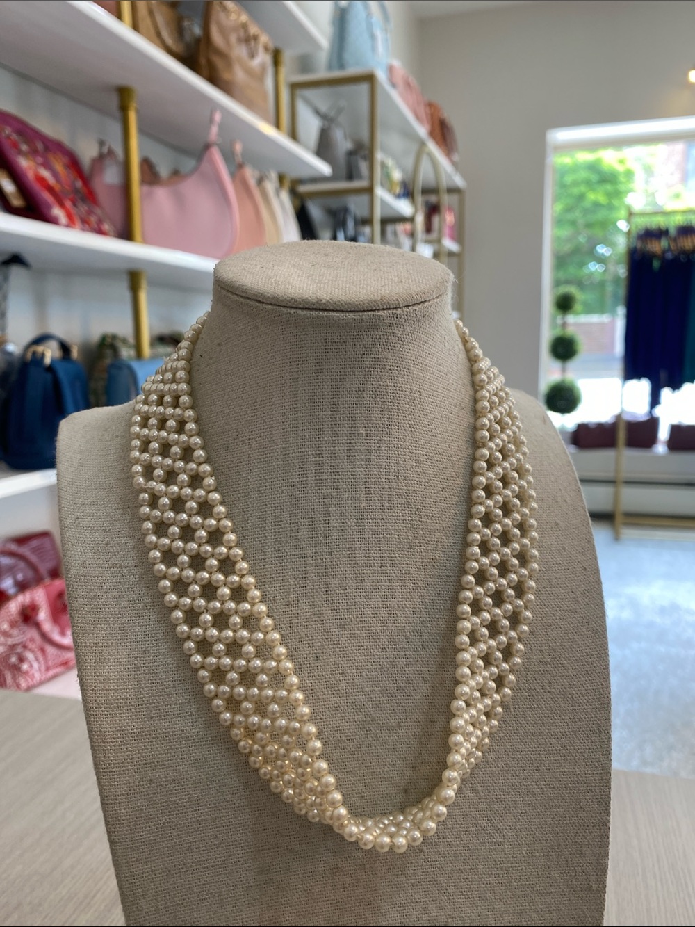 Classic Multi-Strand Pearl Necklace - Cream